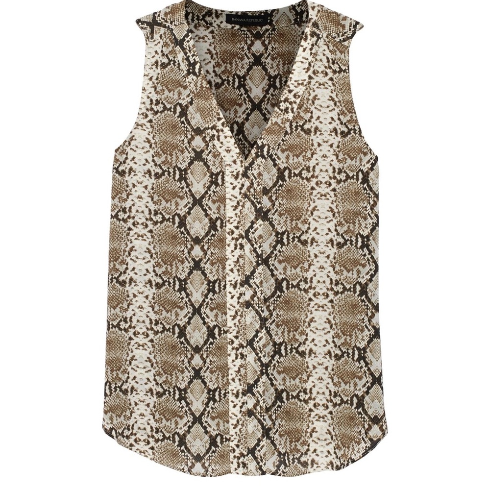Banana republic xxs snakeprint sleeveless top
